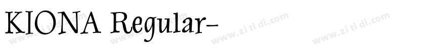 KIONA Regular字体转换